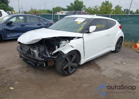 2013 Hyundai Veloster Turbo W/Black из США, поврежденный, VIN KMHTC6AE9DU149325